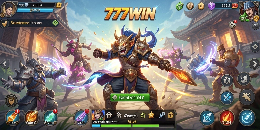 Tampilan seru dalam permainan strategi SLG 777WIN.