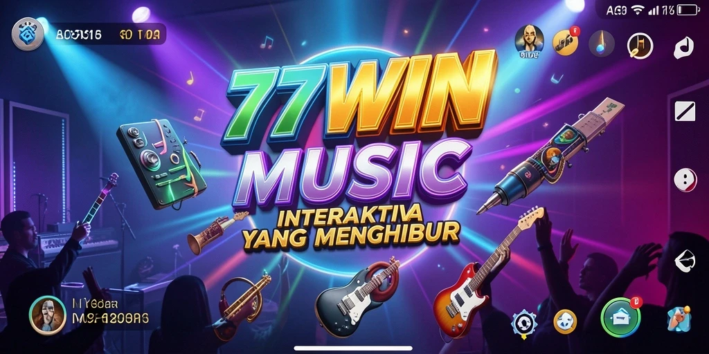 Tampilan gameplay <strong>77WIN</strong> yang menarik dengan musik interaktif.