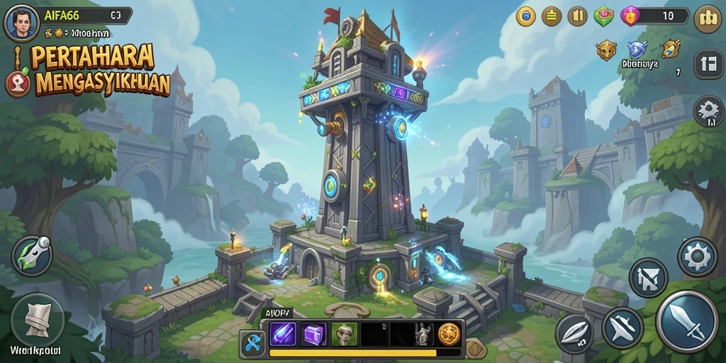 Tangkapan layar menampilkan pertarungan seru dalam game Tower Defense AIFA66.