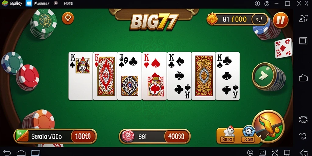 Screenshot gameplay <strong>BIG77</strong> menunjukkan keseruan bermain domino.