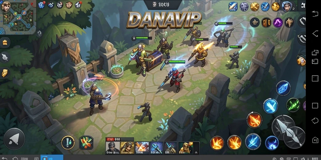 Tampilan gameplay DANAVIP yang menarik dan dinamis.