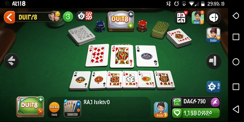 Tampilan gameplay unsur Gaple yang seru dan interaktif.
