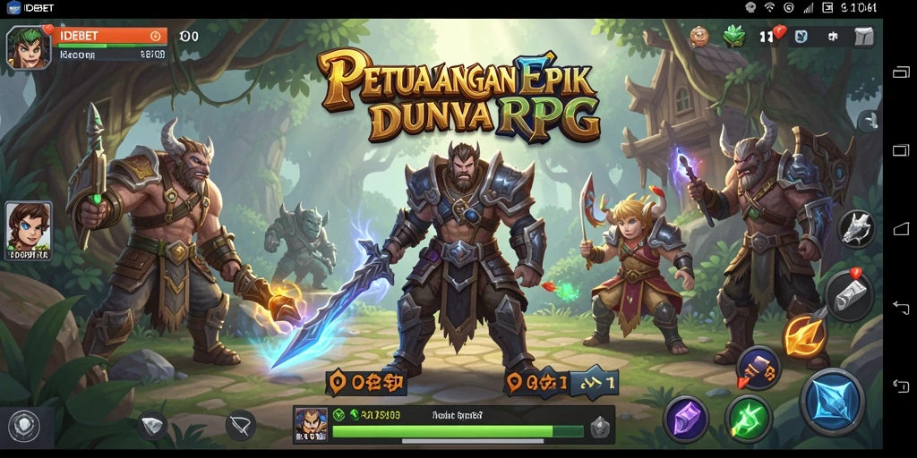 Screenshot gameplay IDEBET menunjukkan petualangan seru pemain dalam dunia RPG.