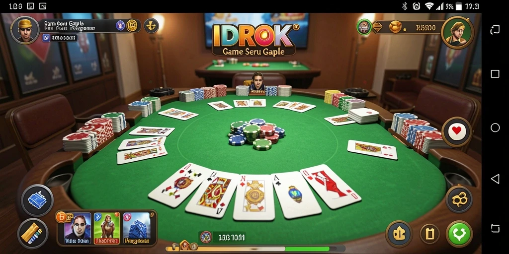 Tampilan gameplay Gaple yang seru dan interaktif di IDROK.