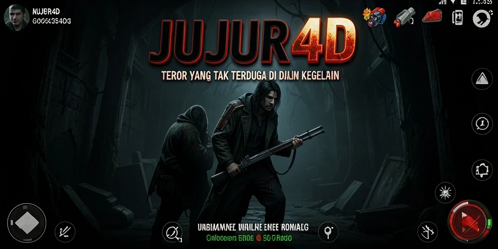 Tampilan gameplay mencekam dari JUJUR4D yang penuh ketegangan.