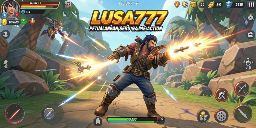 Gambar tangkapan layar LUSA777 menampilkan aksi seru di dalam game.