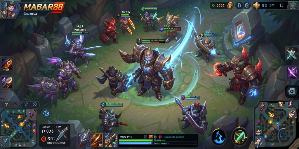 Gameplay seru MABAR88 dengan pertarungan tim yang menegangkan.
