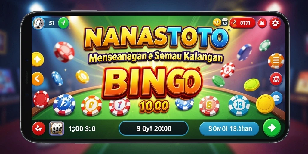 Gameplay seru NANASTOTO dengan suasana bingo yang ramai.