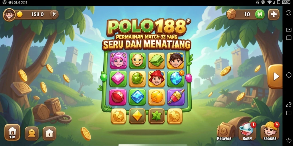 Tampilan gameplay seru dengan kombinasi warna-warni di POLO188.
