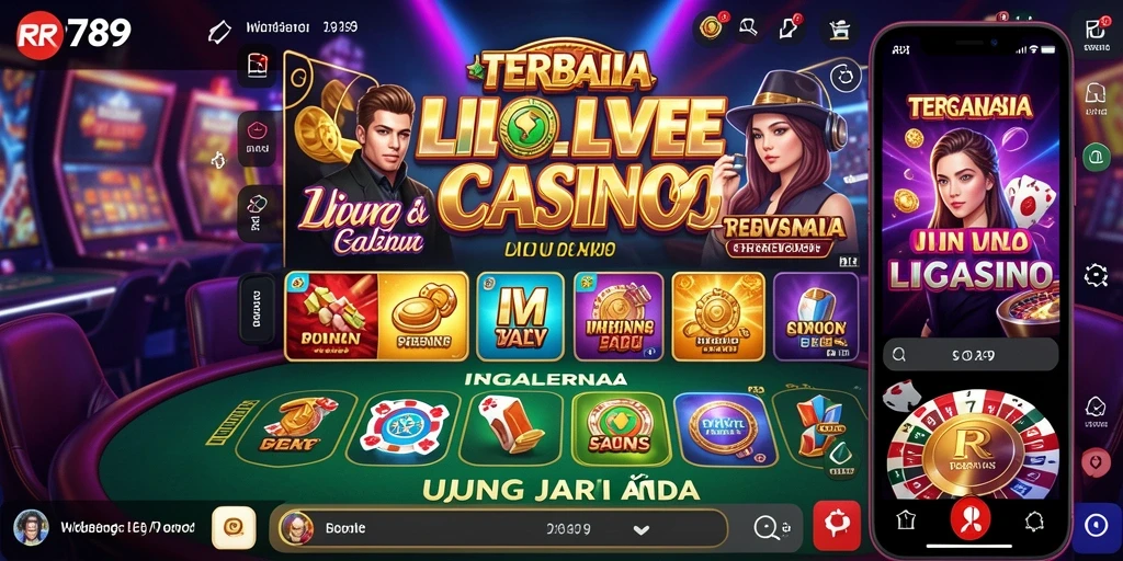 Tampilan gameplay Live Casino yang mendebarkan dan interaktif.