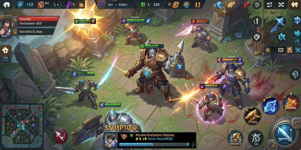 Tampilan gameplay seru dari SVIP10, aksi penuh strategi MOBA.