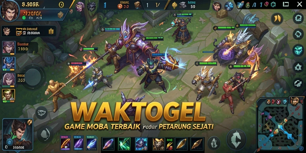Tampilan gameplay <strong>WAKTOGEL</strong> yang mendebarkan di arena pertempuran